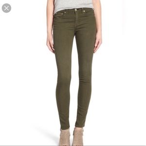 Rag and bone skinny jeans olive green